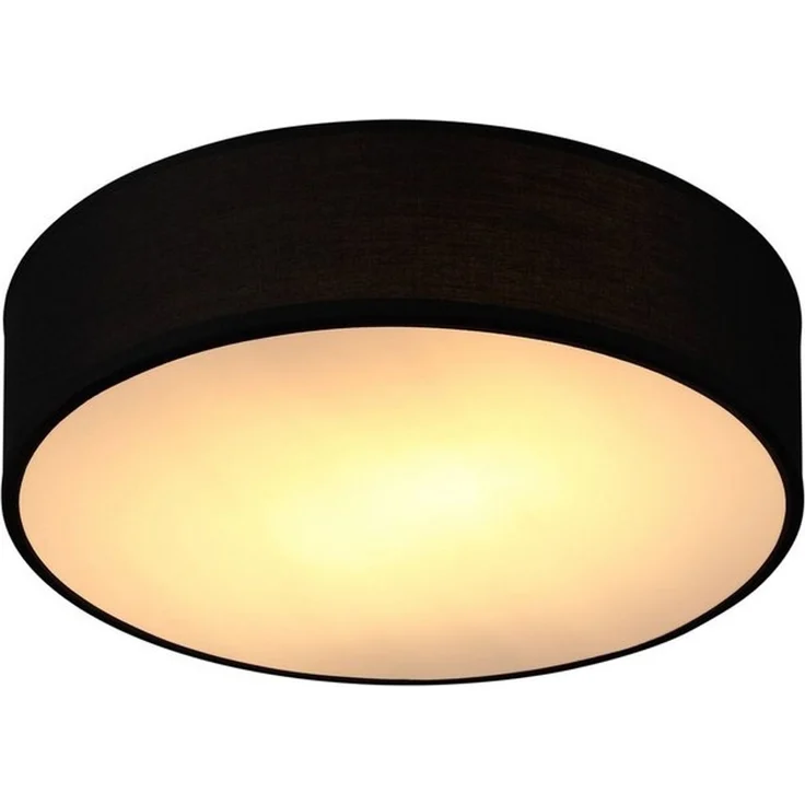 monzana Deckenleuchte Deckenleuchte, Innenbeleuchtung, Deckenlampe Stoff Schwarz 38 cm Modern E27 Rund 2 Flammig – Bild 4