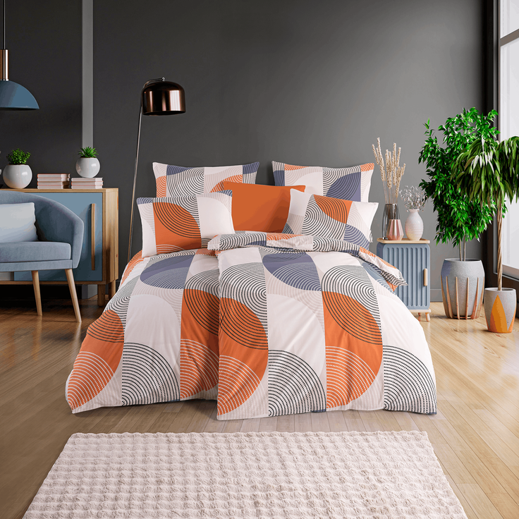 Bettwäsche Set Vera 100% Baumwolle, 135 x 200 / 80 x 80 cm, 2-teilig