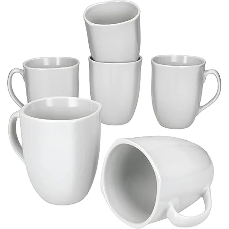 MamboCat Becher 6er Set Lotta Kaffeebecher 300ml weiß Porzellan, Porzellan – Bild 2