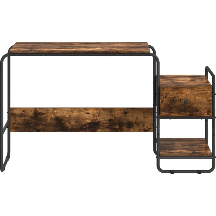 vidaXL Schreibtisch mit Stauraum Räuchereiche 131,5 x 50 x 75,5 cm 8008046 – Bild 4