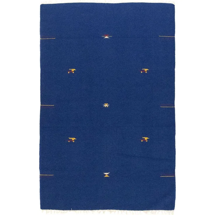Kelim Teppich - Trendy 180x120 cm - blau