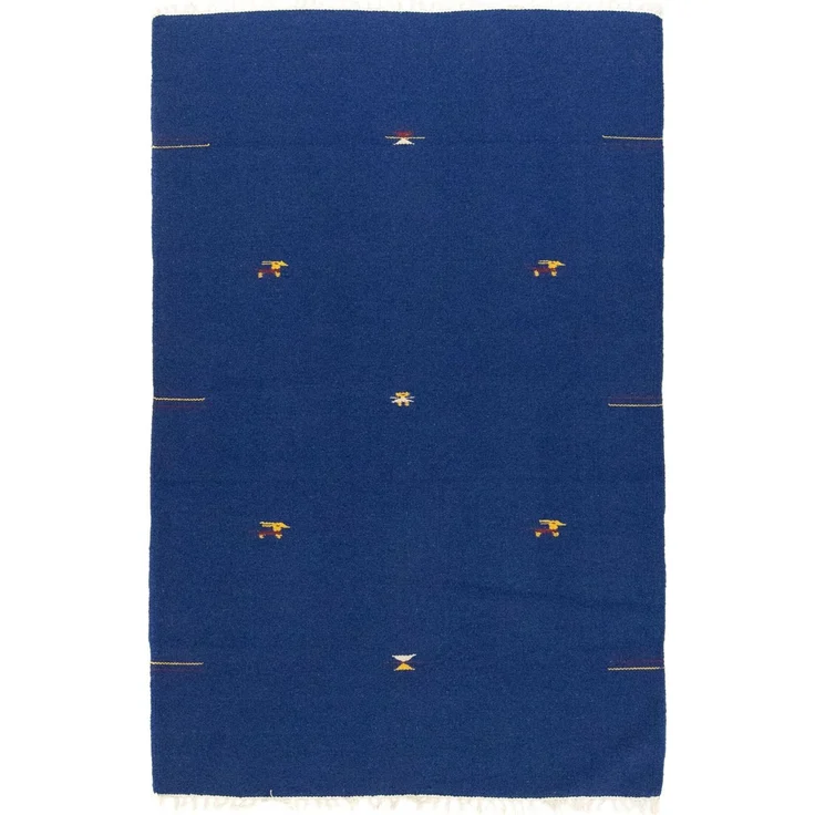 Kelim Teppich - Trendy 180x120 cm - blau – Bild 1