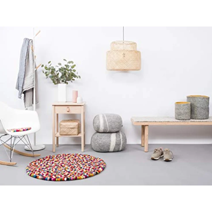 myfelt Wollteppich Lotte Filzkugelteppich, 100% reine Schurwolle – Bild 2