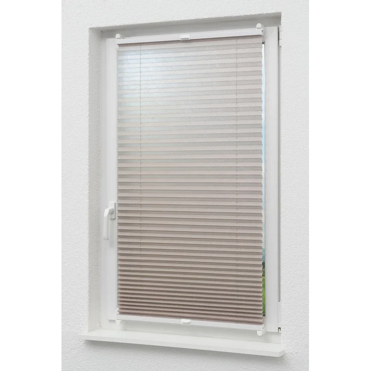 Lysel Outlet - Plissee Select Braungrau - Plissee in der Größe (Bx H) 120cm * 130cm – Bild 7