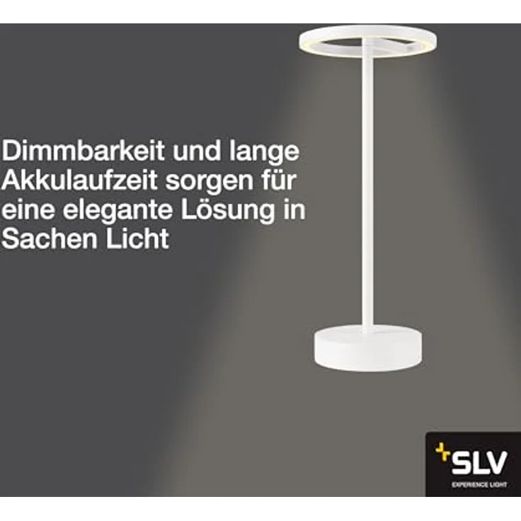 SLV VINOLINA ONE, LED Akku-Tischleuchte IP54, 2700K, dimmbar, weiß – Bild 3
