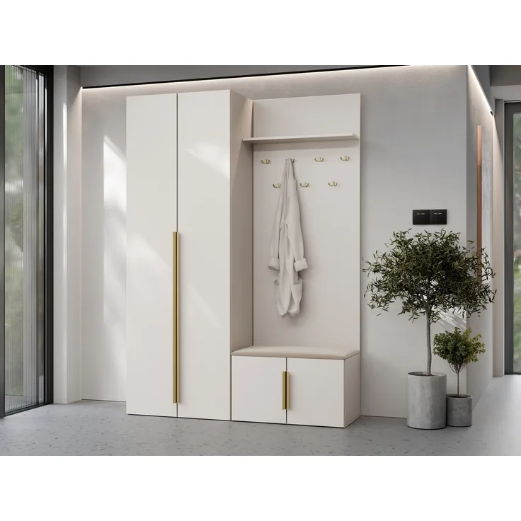 Garderoben-Set Kerkin I (Farbe: Sandfarben + Paros 02)