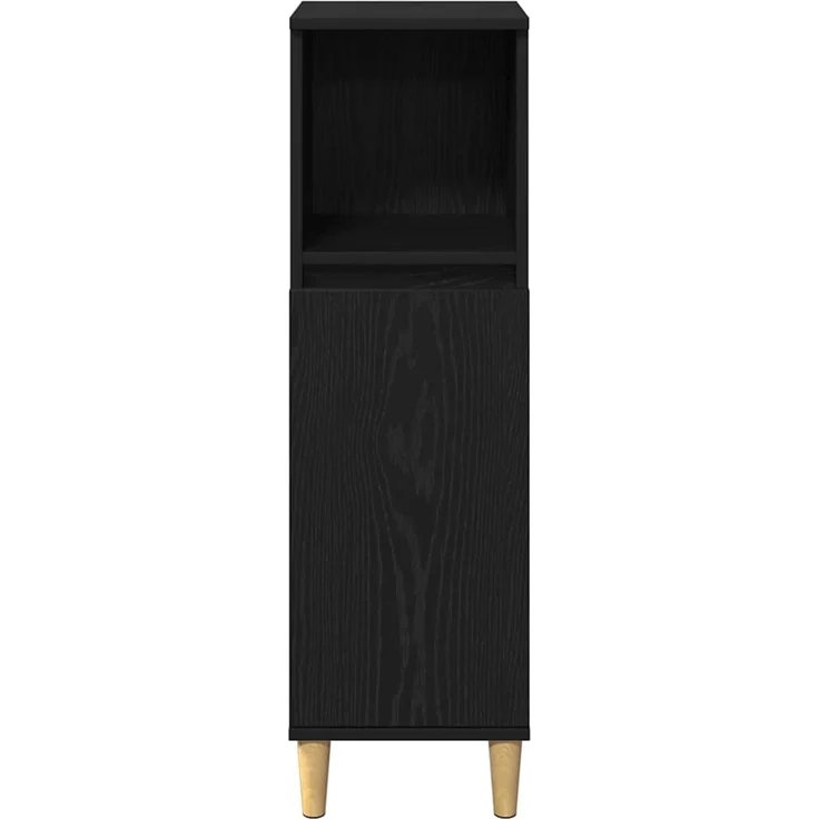 vidaXL Badezimmermöbel-Set mit Speicher 3 pcs Schwarz Holzwerkstoff 3332584 – Bild 8