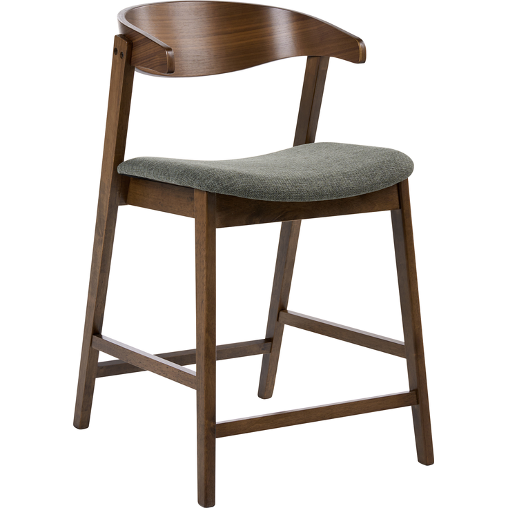 Set mit 2 Barstühlen LILLY Dunkelbraun Grün – Bild 4