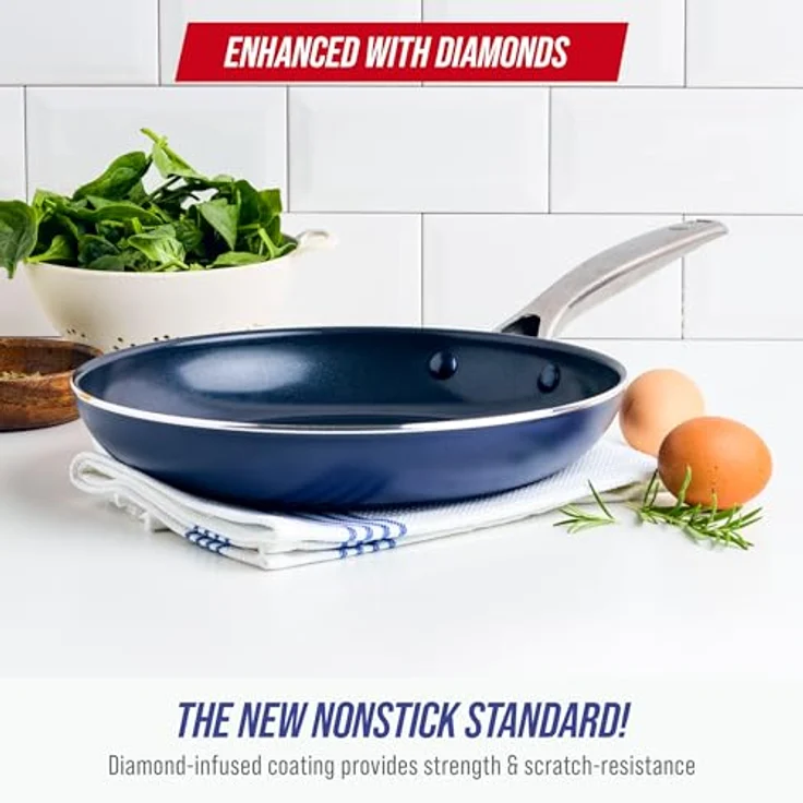 Blue Diamond 12'' Frypan blau – Bild 4