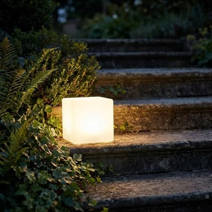 LED Solarleuchte, Würfel, LxH 20x20 cm – Bild 3
