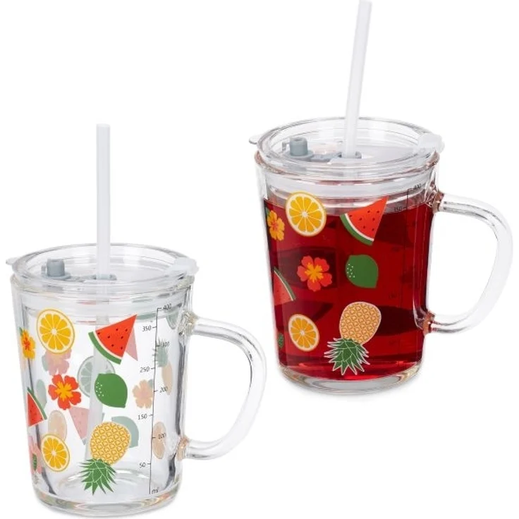 2er Set Kindergläser mit Früchte-Motiv – Bild 1
