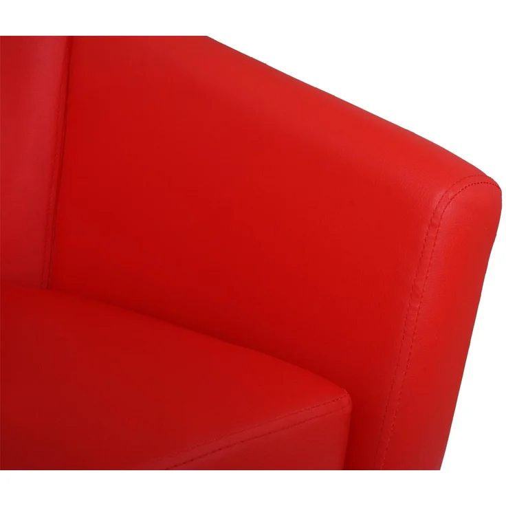 Lounge-Sessel HWC-O17, Sessel Clubsessel Cocktailsessel, FSC®-zertifiziert Kunstleder ~ rot – Bild 5