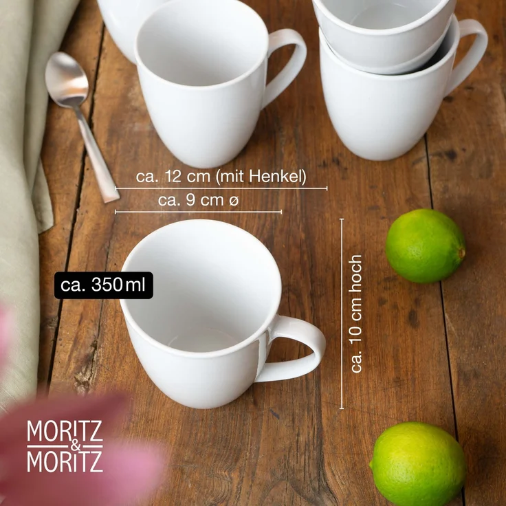 Moritz & Moritz BASIC 6tlg Kaffeetassen Set – Bild 2