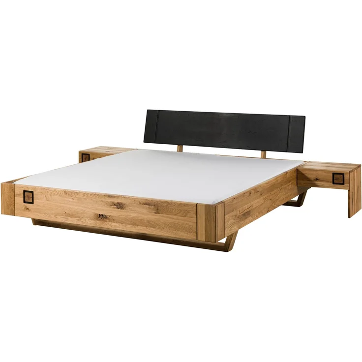 Bett inkl. Nachttische Wildeiche 160x200x81 natur geölt/lackiert KITZBÜHEL #153 – Bild 11