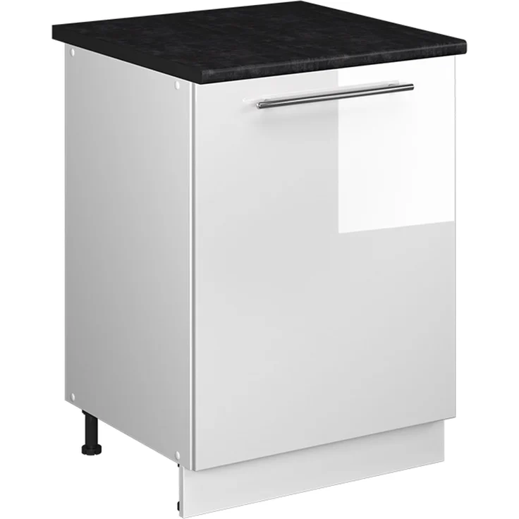 Spülenunterschrank Fame-Line Weiß Hochglanz/Weiß 60 cm Vicco – Bild 1