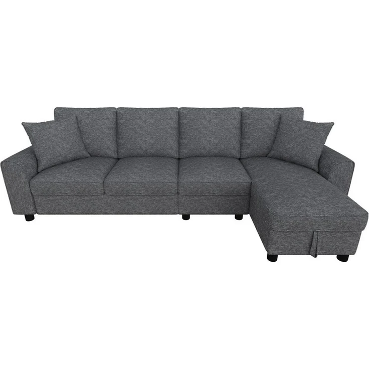 MODFU Sofa für Wohnzimmer & Gästezimmer, mit aufklappbarem Stauraum, klappbare Rückenlehne mit Getränkehaltern 1 Teile – Bild 2