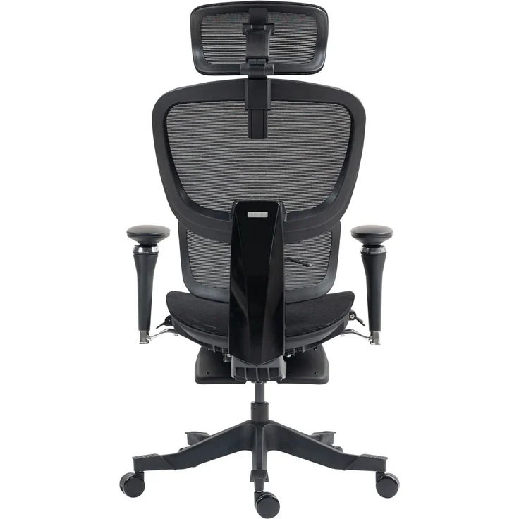 Novel 'DOMINIC' Drehstuhl, Stoff schwarz, 72.5 x 118.5 x 67.5 cm, mit Beinauflage und 140 kg belastbar – Bild 4