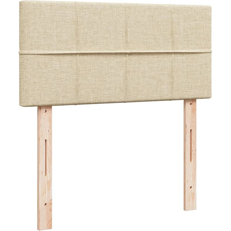 vidaXL Boxspringbett mit Matratze Creme 90x200 cm Stoff 3285776 – Bild 7
