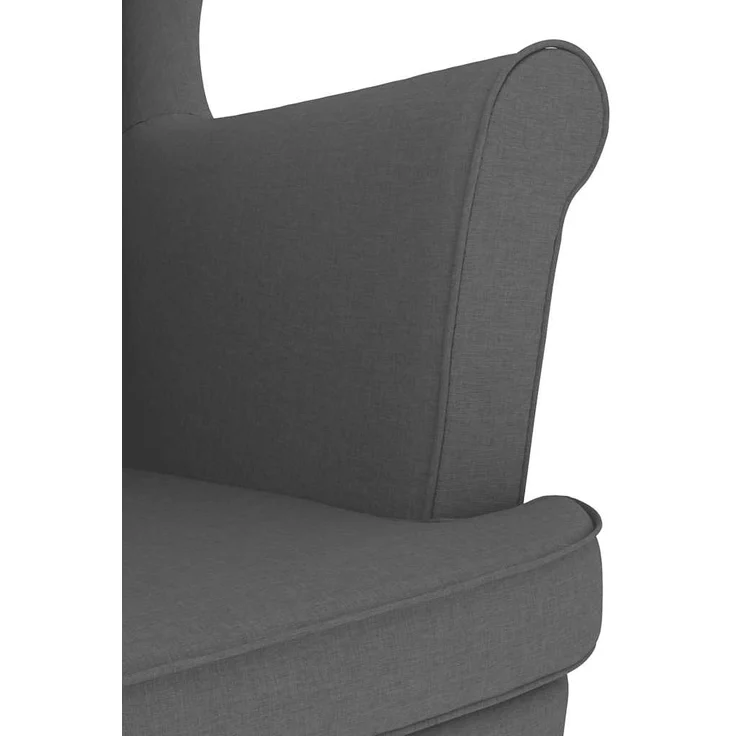 vidaXL Sessel mit Fußhocker Dunkelgrau Stoff 3307990 – Bild 8