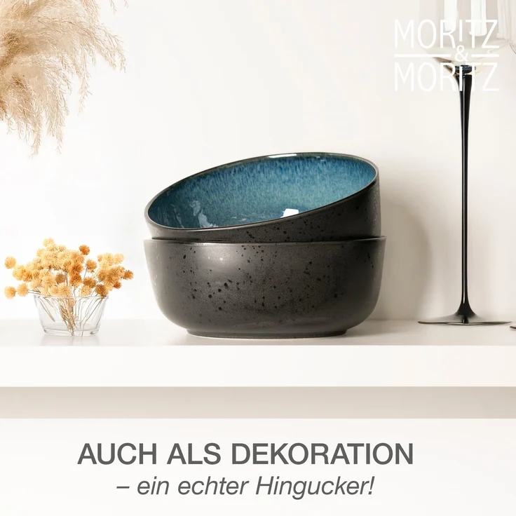 Moritz & Moritz ORGANIC Servierschale 2er - Blau – Bild 6