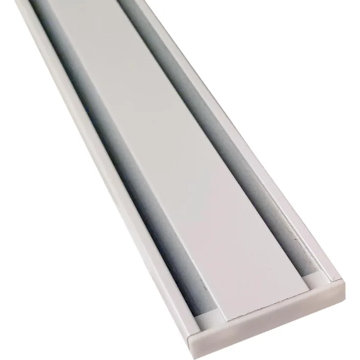 Vorhangschiene "weiß" aus Aluminium, alle Längen bis 480cm möglich, Flache Gardinenschiene ( 7mm ), "1- / 2-/ 3- /4-läufig" inkl. Vorhanggleiter