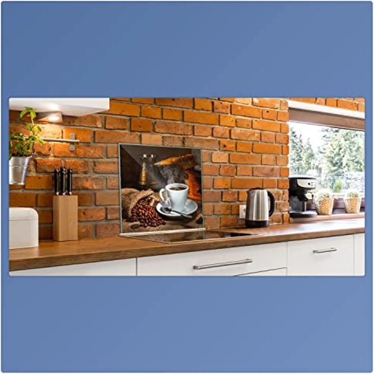 Decorwelt Herd-Abdeckplatte Herdabdeckplatte Abdeckung Ceranfeld Abdeckplatte Kaffee Schneidebrett, (1 Teilig, 1 tlg), für alle Herdarten excl. Gasherde – Bild 5