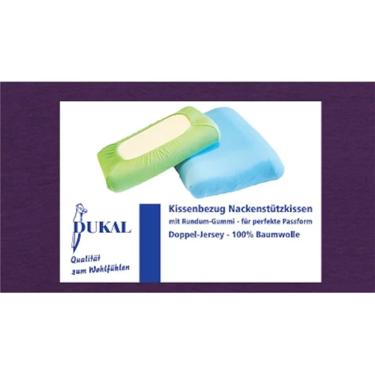DUKAL Kissenbezüge Nackenstützkissen, aus hochwertigem DOPPEL-Jersey, (1 Stück), 30x50 - 35x50 cm, 100% Baumwolle, mit Spannumrandung, Made in Germany