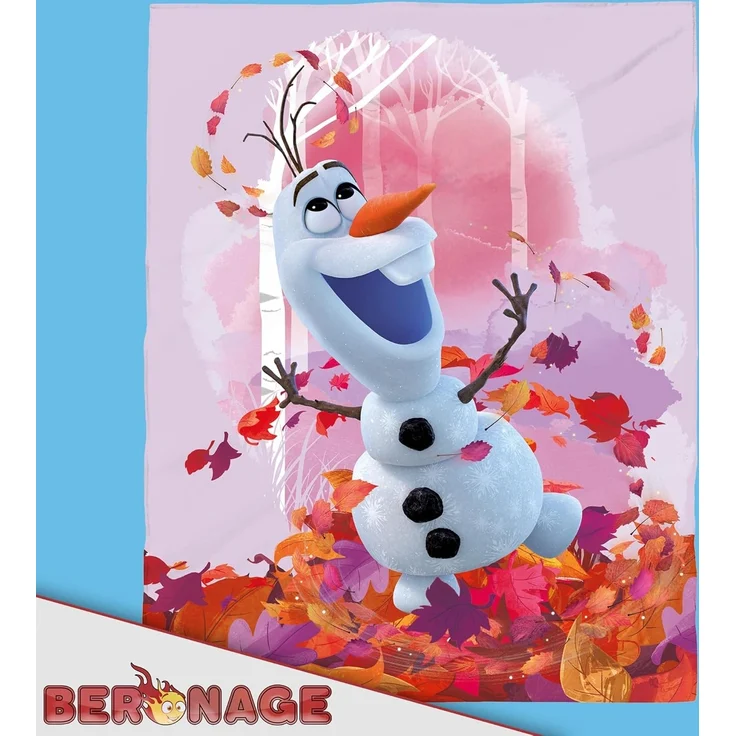 BERONAGE Tagesdecke Frozen Die Eiskönigin Decke Olaf Summer 130x170 cm Kuscheldecke, passend zur Bettwäsche, ideal für Sofa, Couch, Bett, Auto, Camping – Bild 6