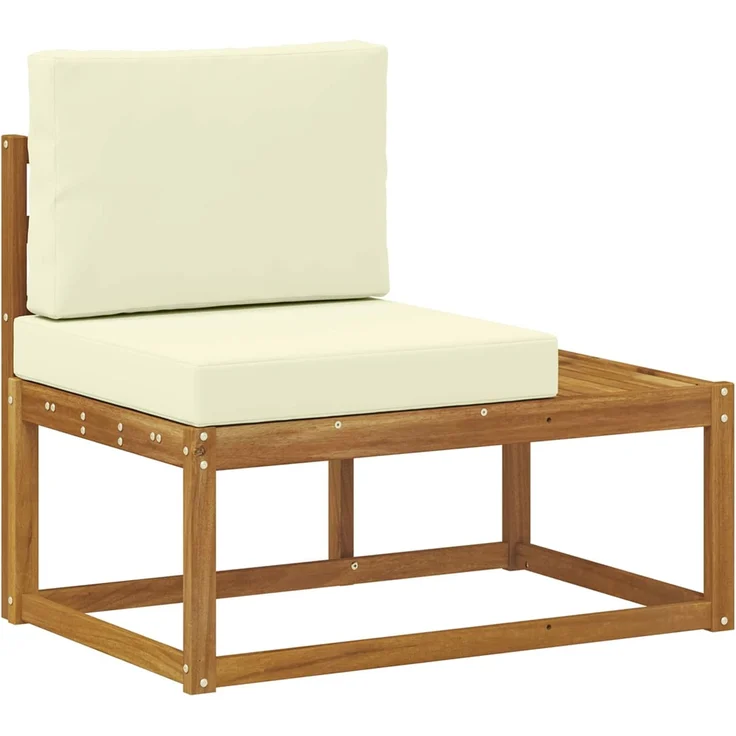 vidaXL Outdoor-Sofagarnitur mit Kissen 7 Stück Natur und Creme 3366963 – Bild 6