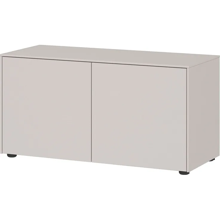 Schuhbank Luna / GW-Lomena, Holzwerkstoff, Grau, 92 x 48 x 41 cm