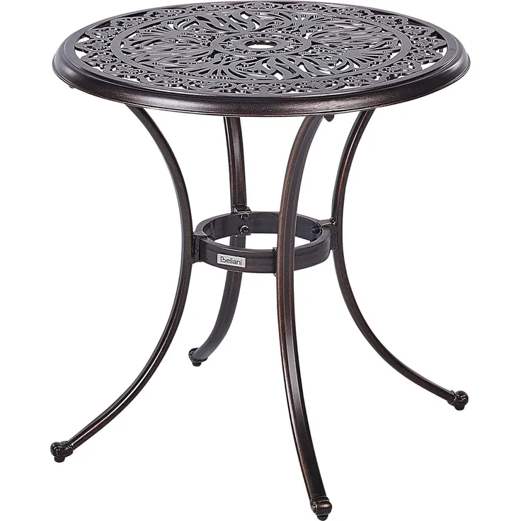 Beliani 'ANDALO' Gartentisch, Metall braun, 68x68x70 cm