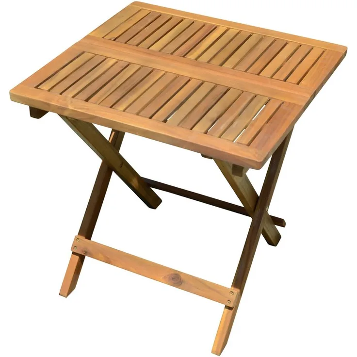Tisch, Akazie, klappbar, braun, geölt, H 50 cm, TULCAN