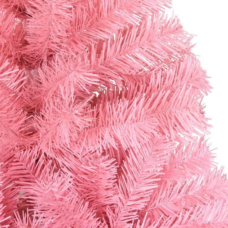 vidaXL Weihnachtsbaum mit LED-Beleuchtung Rosa 120 cm PVC und Stahl 3396414 – Bild 11