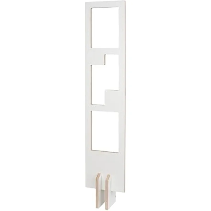 Tojo lesestoff I Bücherregal Wand 25 x 12,9 x 105 cm I Wandregal weiß in modernem Design I Schweberegal aus Holz für Wohnzimmer, Büro oder Flur