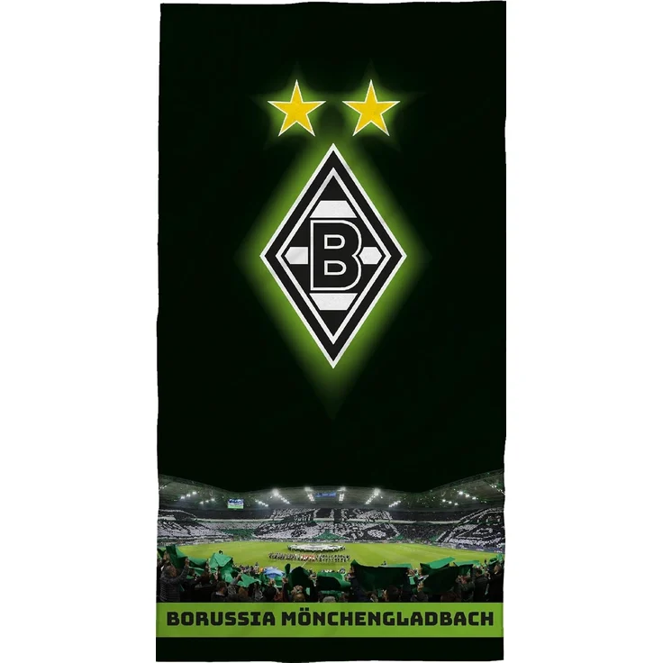 BERONAGE Strandtücher Borussia Mönchengladbach Badetuch Borussia Park 75x150 cm, 100% Baumwolle (1-St), Frottee in Velours-Qualität – Bild 1