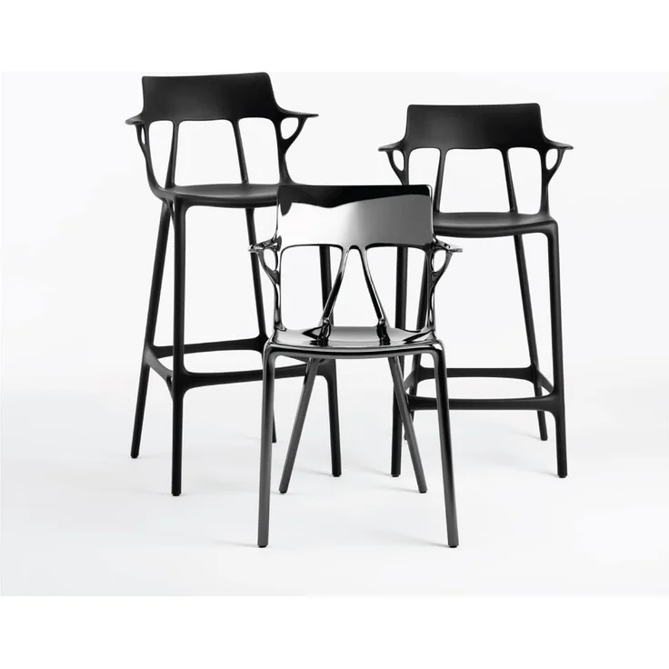 2er Set A.I. Barhocker schwarz – Bild 9