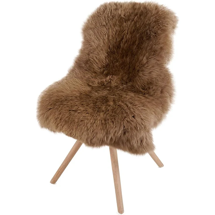 Dekorationsfelle, Vorlegerfelle, 70-90 cm lang, cappuccino