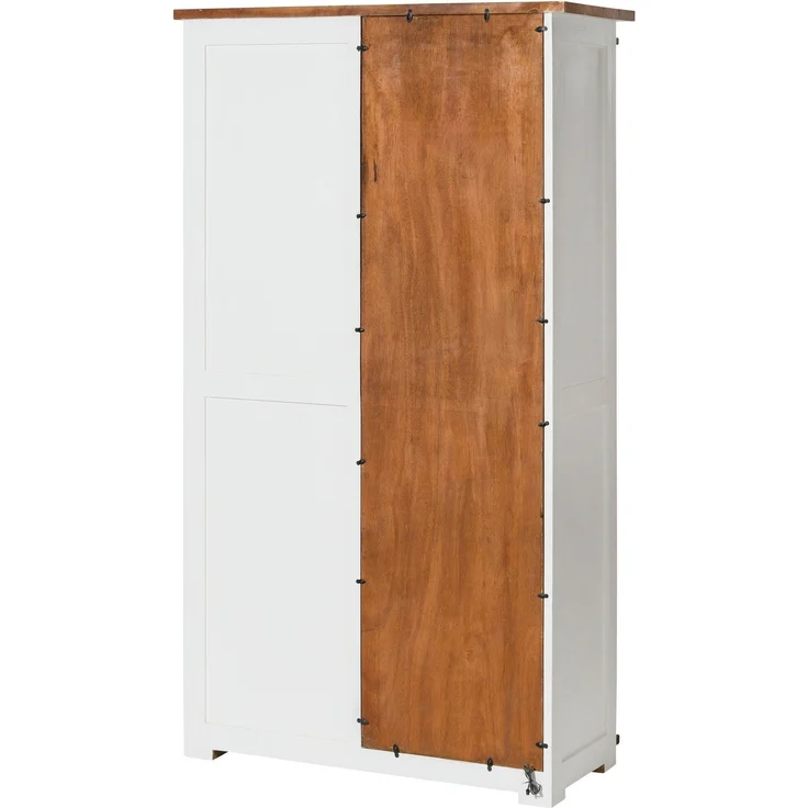 Vitrine Mango / Altholz 100x45x175 weiß lackiert RAILWAY LUX #525 – Bild 10