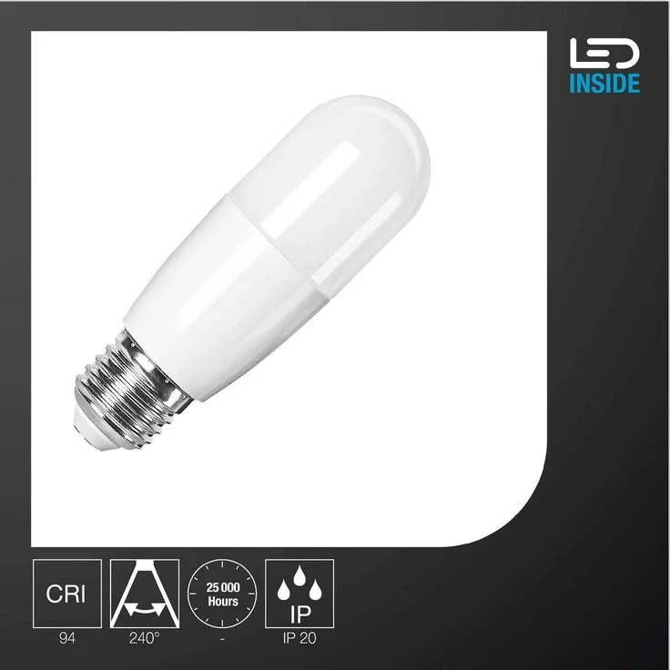 SLV T38 E27, LED Leuchtmittel weiß 8W 3000K CRI90 240° - LED Lampen Sockel E27 – Bild 2