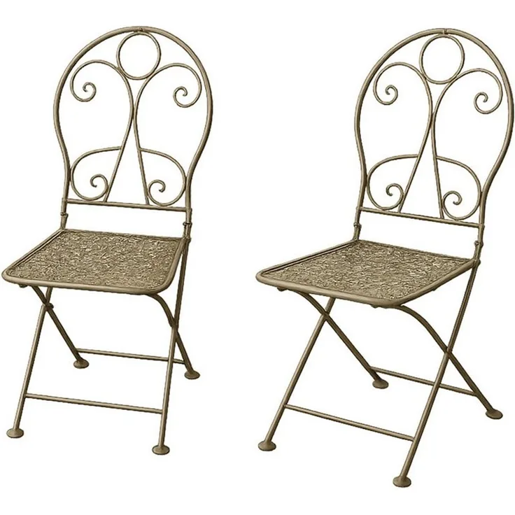 HTI-Living Gartenstuhl Gartenstuhl 2er-Set Solea Khakigrün (Set, 2 St)