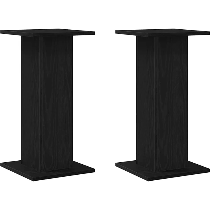 vidaXL Pflanzenständer 2 pcs Schwarz Eichen-Optik 30 x 30 x 60 cm 3345112 – Bild 1