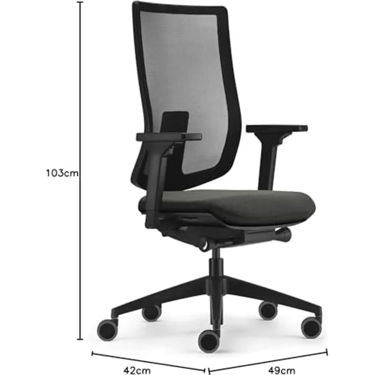 Sedus, se:do PRO Light 2, ergonomischer Bürostuhl, Netzmembran, anthrazit, höhenverstellbar – Bild 4