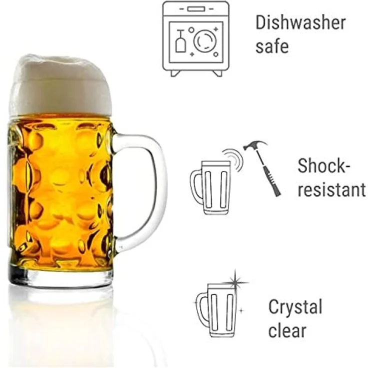 ich-zapfe Bierglas Bierglas 6er Set Biergläser ISAR 0,5 Liter – Bild 4