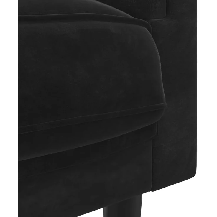 vidaXL Sessel mit Kissen Schwarz Samt 372627 – Bild 6
