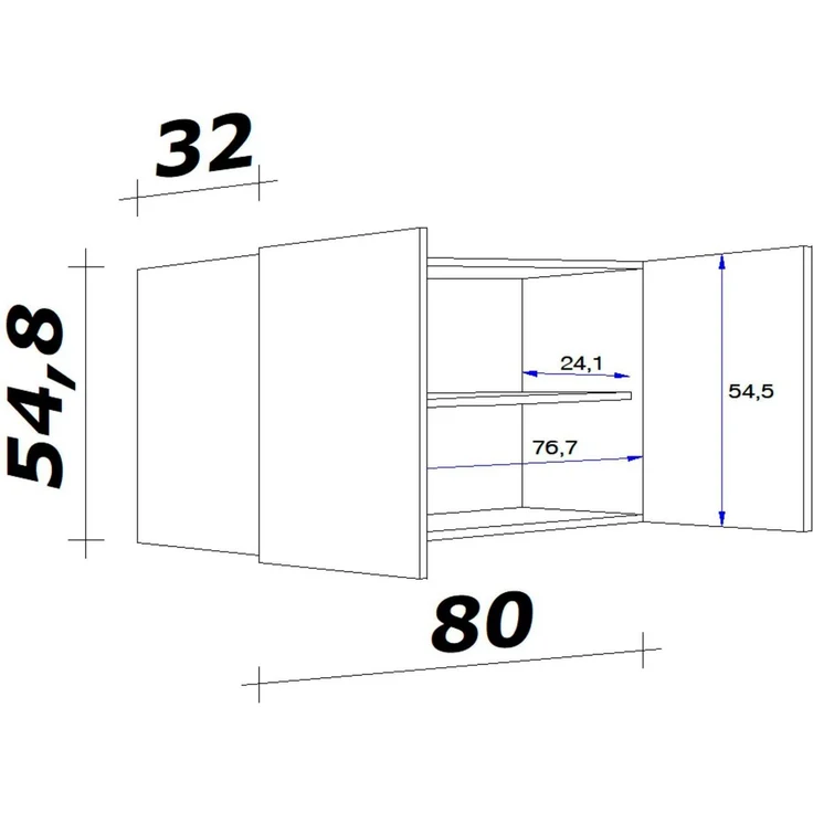 Flex-Well Hängeschrank Nepal (B x H x T) 80 x 54,8 x 32 cm – Bild 2