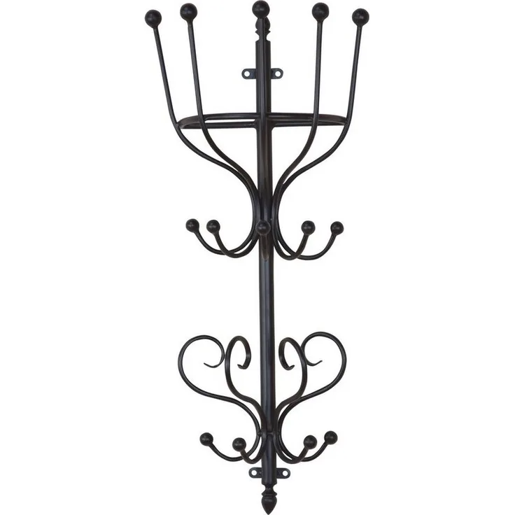 Edle Wandgarderobe "Agnes", schwarz