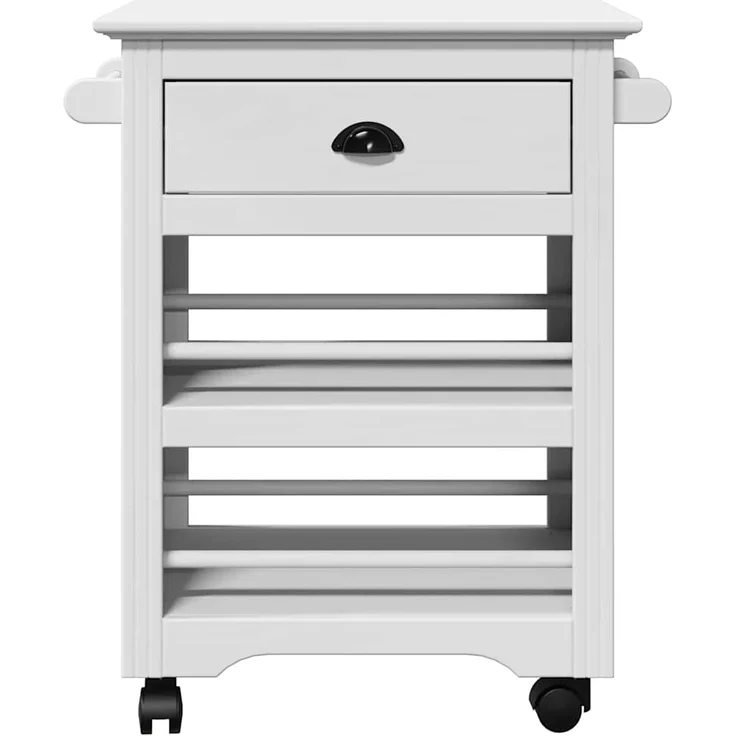 vidaXL Küchenwagen BODO Weiß 67,5x45x80 cm 4016878 – Bild 3