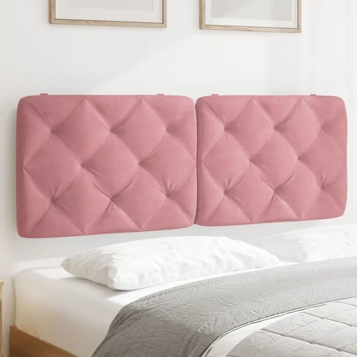vidaXL Kopfteil-Kissen Rosa 120 cm Samt 374725