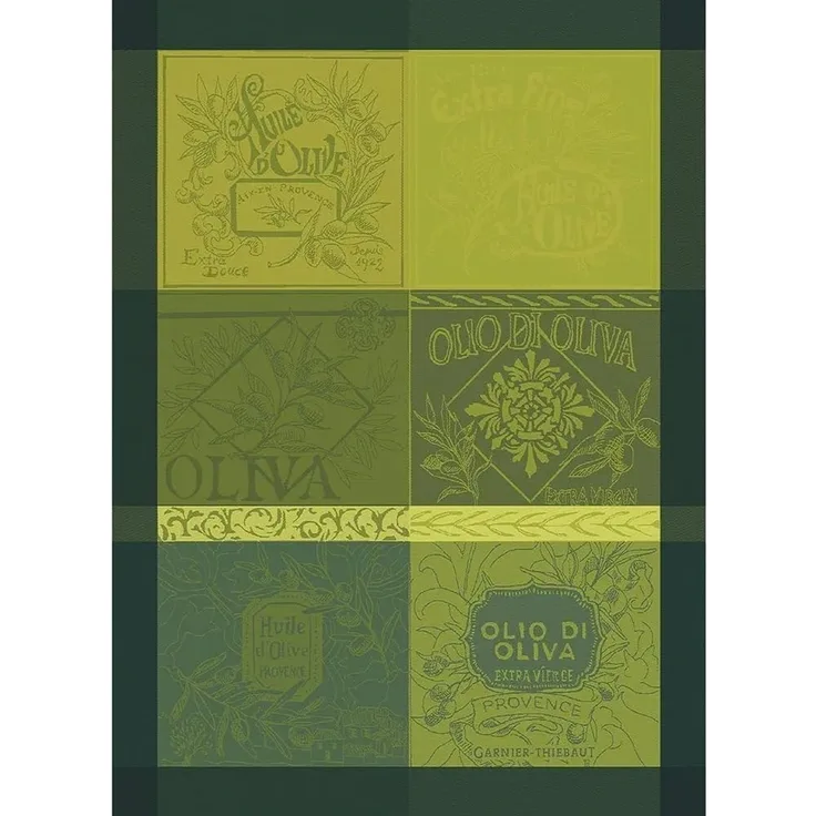 Garnier-Thiebaut Geschirrtuch Olive Vintage Vert 56x77 cm
