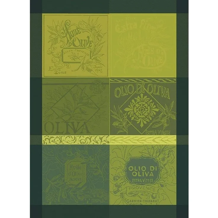 Garnier-Thiebaut Geschirrtuch Olive Vintage Vert 56x77 cm